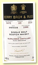 Glenlossie  23 yo 1992/2013 (46%, Berry Brothers, hogshead, cask #3473)
